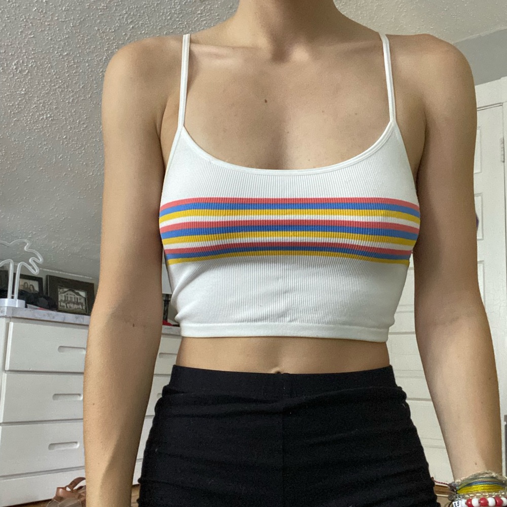 white striped tank